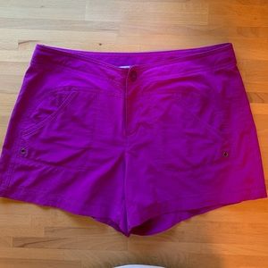 Athleta swim shorts, purple, size 6